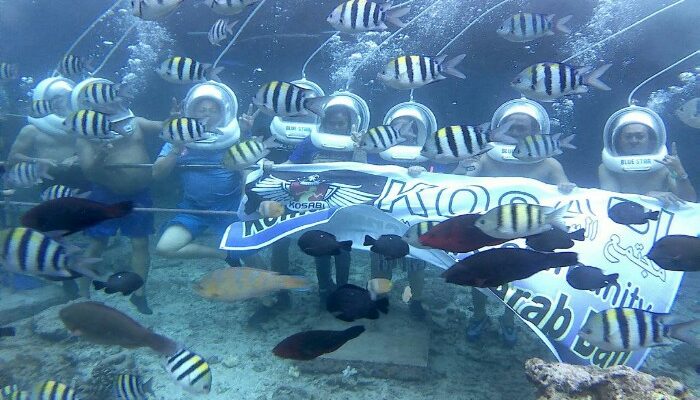 Aktivas Seru di Bali Seawalker Tanjung Benoa